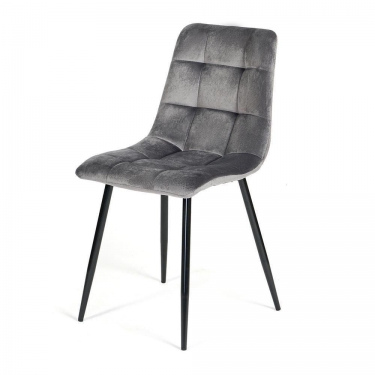 Стул CHILLY mod. 7094 / 1 шт. в упаковке металл/вельвет, 45 х 55 х 87,5 см, серый/черный, G062-40
