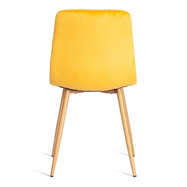 Стул CHILLY mod. 7094-1 вельвет/металл, 44,5х52,5х86 см, yellow желтый HLR41 / натуральный