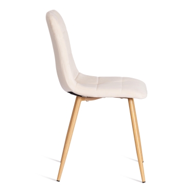Стул Tetchair CHILLY mod. 7094-1 вельвет/металл, 44,5х52,5х86 см, beige бежевый HLR2 / натуральный