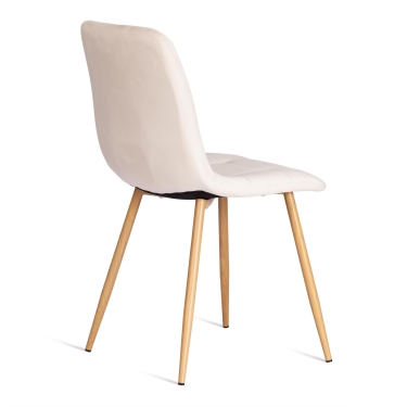 Стул Tetchair CHILLY mod. 7094-1 вельвет/металл, 44,5х52,5х86 см, beige бежевый HLR2 / натуральный