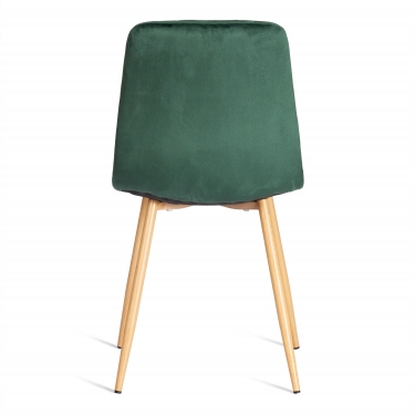 Стул Tetchair CHILLY mod. 7094-1 вельвет/металл, 44,5х52,5х86 см, dark green темно-зеленый HLR57 / натуральный