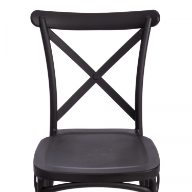 Стул CROSS mod. PL24 / 1 шт. в упаковке пластик, 48 х 58 х 89 см, Black черный 05