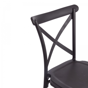 Стул CROSS mod. PL24 / 1 шт. в упаковке пластик, 48 х 58 х 89 см, Black черный 05