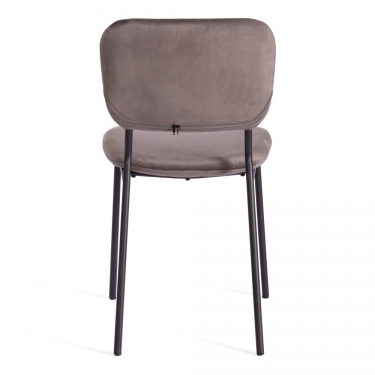 Стул CAROL mod. UC06 / 1 шт. в упаковке металл, вельвет, 45 х 56 х 82 см, Light grey светло-серый HLR24 / черный