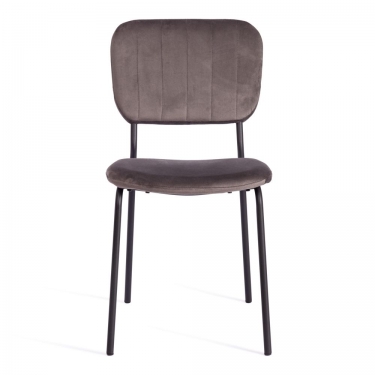 Стул CAROL mod. UC06 / 1 шт. в упаковке металл, вельвет, 45 х 56 х 82 см, Light grey светло-серый HLR24 / черный