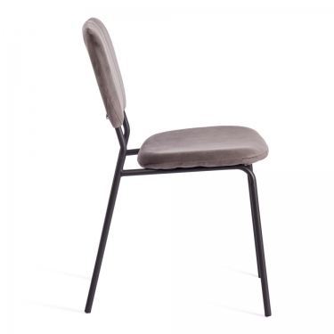 Стул CAROL mod. UC06 / 1 шт. в упаковке металл, вельвет, 45 х 56 х 82 см, Light grey светло-серый HLR24 / черный