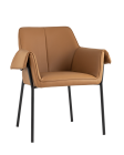 Кресло Stool group Бесс,  экокожа коричневая*