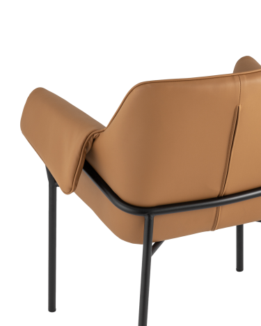 Кресло Stool group Бесс,  экокожа коричневая*