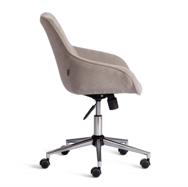 Кресло офисное Tetchair DUBLIN хром, вельвет серый
