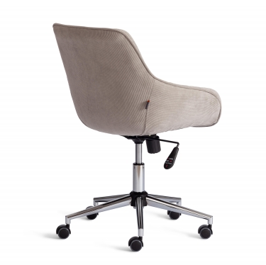 Кресло офисное Tetchair DUBLIN хром, вельвет серый