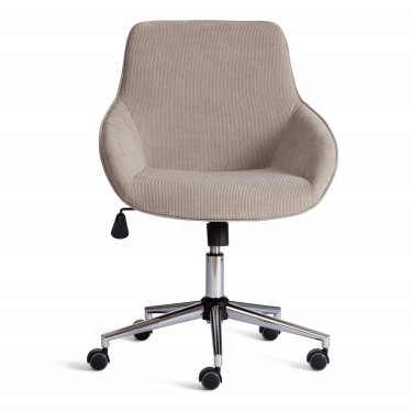 Кресло офисное Tetchair DUBLIN хром, вельвет серый