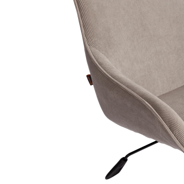 Кресло офисное Tetchair DUBLIN хром, вельвет серый