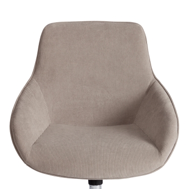 Кресло офисное Tetchair DUBLIN хром, вельвет серый