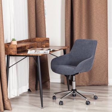 Кресло офисное Tetchair DUBLIN хром, вельвет графит