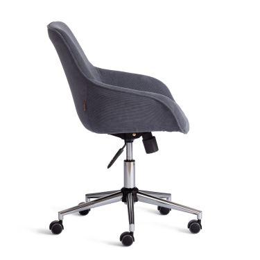Кресло офисное Tetchair DUBLIN хром, вельвет графит