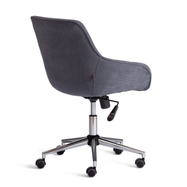 Кресло офисное Tetchair DUBLIN хром, вельвет графит