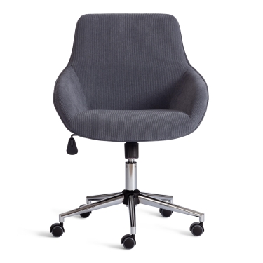 Кресло офисное Tetchair DUBLIN хром, вельвет графит