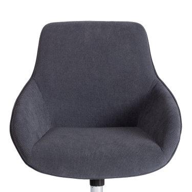 Кресло офисное Tetchair DUBLIN хром, вельвет графит