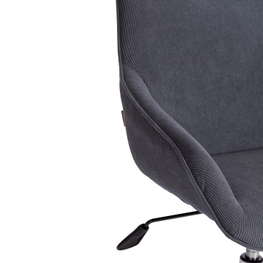 Кресло офисное Tetchair DUBLIN хром, вельвет графит