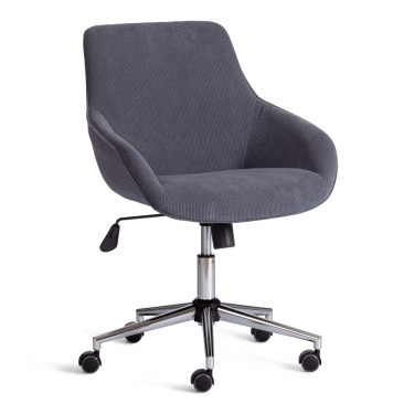 Кресло офисное Tetchair DUBLIN хром, вельвет графит
