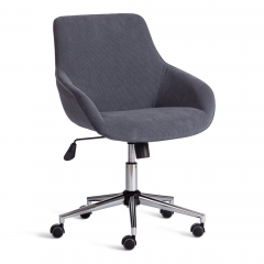 Кресло офисное Tetchair DUBLIN хром, вельвет графит