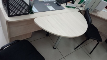 Приставка-полукруг для двух угловых столов Персона Грата Glassy 2.20 Туя