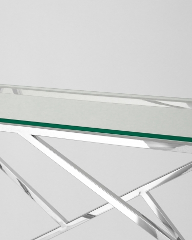 Консоль Stool Group АРТ ДЕКО 115x30 Серебро
