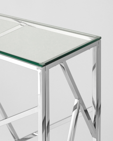 Консоль Stool Group АРТ ДЕКО 115x30 Серебро