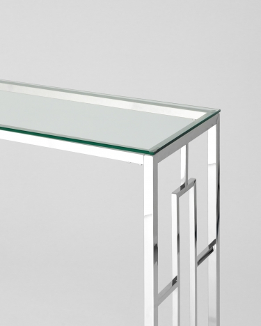 Консоль Stool Group БРУКЛИН 120x40 Серебро