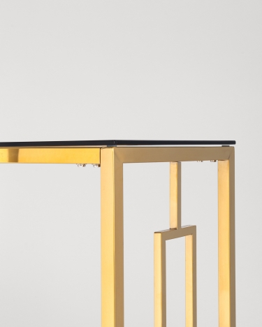 Консоль Stool Group БРУКЛИН 120x40 Золото стекло smoke