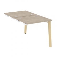 Стол-приставка двойной к опорным элементам Рива ONIX WOOD OW.D.SPR-0.7 Тиквуд Светлый/Светлый