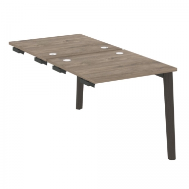Стол-приставка двойной к опорным элементам Рива ONIX WOOD OW.D.SPR-0.8 Тиквуд Темный/Темный