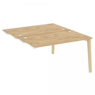 Стол-приставка двойной к опорным элементам Рива ONIX WOOD OW.D.SPR-3.8 Тиквуд Светлый/Светлый