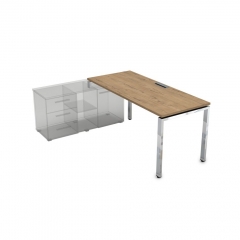 Стол рабочий, прямолинейный три опоры, левый ALSAV GLOSS LINE НСТЛ-П.985 Teakwood