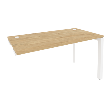 Стол-приставка на П-образном м/к к опорным элементам Рива ONIX O.MP-SPR-3.7 Тиквуд Светлый/Белый