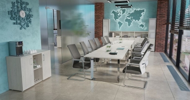 Брифинг-приставка на П-образном м/к Рива ONIX DIRECT LUX M-O.MP-BR-11 Денвер светлый