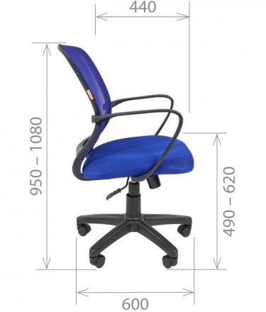 Кресло для оператора Chairman 698 black TW Красное