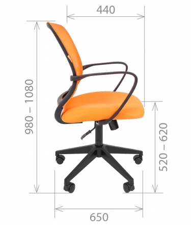 Кресло для оператора Chairman 698 black TW Черное