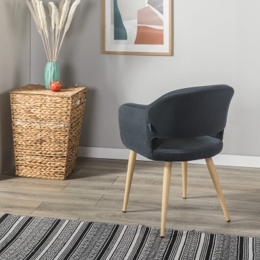 Кресло R-home Oscar Diag grey/нат.дуб