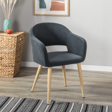 Кресло R-home Oscar Diag grey/нат.дуб