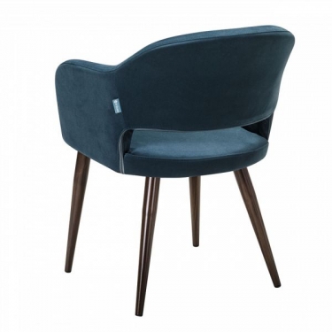 Кресло R-home Oscar Diag blue/т.орех