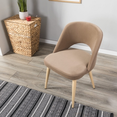 Кресло R-home Lars Diag beige/нат.дуб