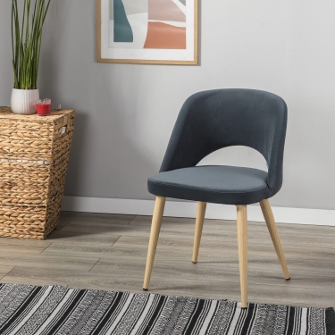 Кресло R-home Lars Diag grey/нат.дуб