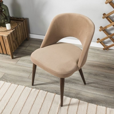 Стул R-home Lars Diag beige/т.орех
