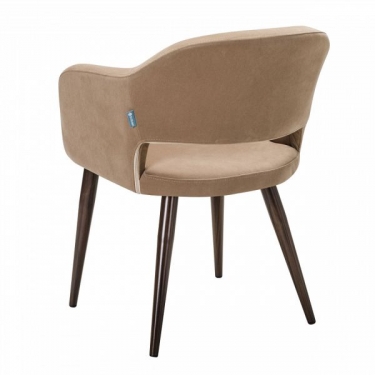 Кресло R-home Oscar Diag beige/т.орех