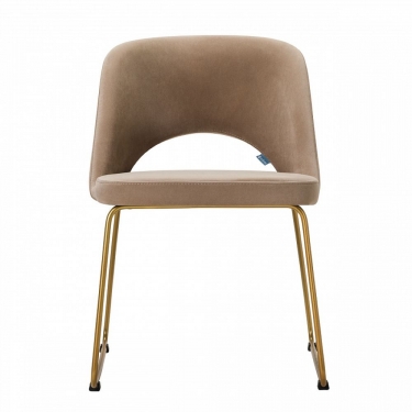 Кресло R-home Lars Diag beige/Линк золото