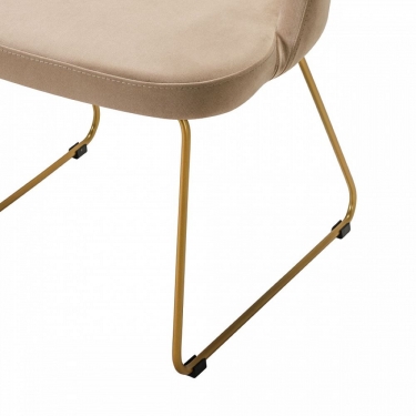 Кресло R-home Lars Diag beige/Линк золото
