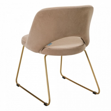 Кресло R-home Lars Diag beige/Линк золото