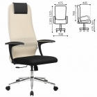 Кресло руководителя BRABIX BRABIX PREMIUM Ultimate EX-801 хром Черное/бежевое
