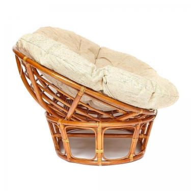 Кресло Tetchair MAMASAN/МАМАСАН 23/02 W /с подушкой/ подушка 182х119 см, 169х102х80 см, Cognac коньяк, ткань, Старт
